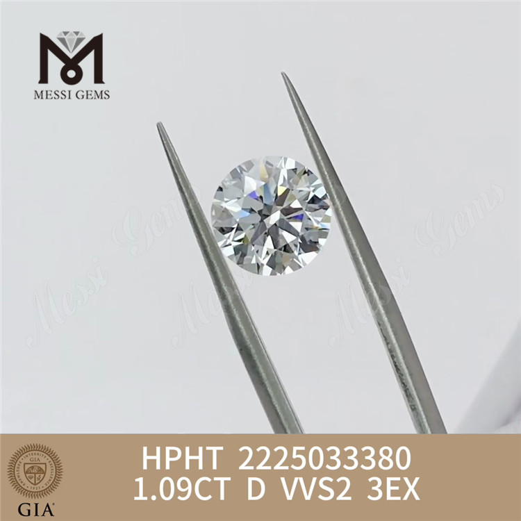 1.09CT D VVS2 3EX HPHT gia nye diamanter 2225033380丨Messigems 