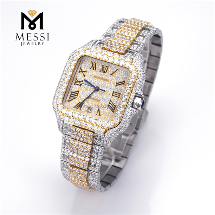 2023 Hip Hop Custom Moissanite Diamond Watch Luxury VVS Moissanite Iced Out Watch