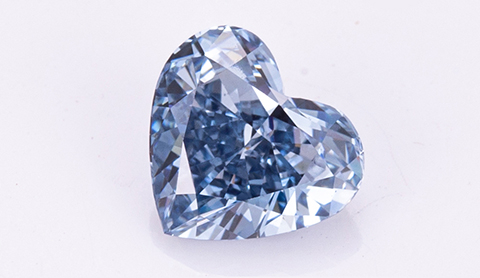 Blå lab dyrket diamant