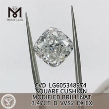 3.47CT D VVS2 PUDE IGI-certificerede diamanter VVS afslører gnisten af ​​VVS-kvalitet丨Messigems LG605348974 