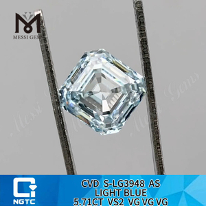 5.71CT VS2 AS LYSEBLÅ syntetiske diamanter til salg 丨Messigems CVD S-LG3948 