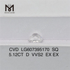 5.12CT D SQ VVS2 laboratoriedyrket diamant porcelæn CVD IGI LG607395170