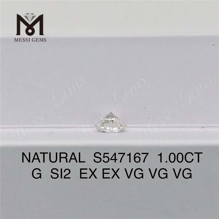 1.00CT G SI2 EX EX VG VG VG Find din perfekte naturlige diamant Afsløre brilliance S547167丨Messigems