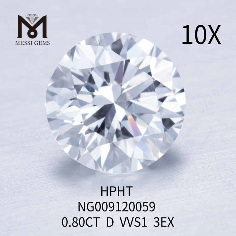 0.80CT hvid D runde bedste syntetiske diamanter VVS1 3EX