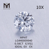 0.58CT hvid E/VS1 runde bedste laboratoriefremstillede diamanter IDEALE