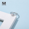 Messi Gems ashion ringe smykker kvinder 925 sterling sølv ring 1 karat i hvidguld belagt