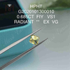 0,685 ct FVY strålende slebet laboratoriedyrket diamant VG