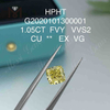 1.05ct FVY Cushion cut lab skabt farvede diamanter VVS2