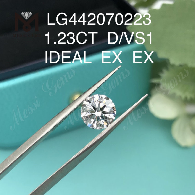 1,23 karat D VS1 rund BRILLIANT IDEAL Cut lab dyrket diamant IGI