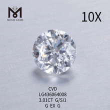 3.01CT G/SI1 rund laboratoriedyrket diamant G EX G