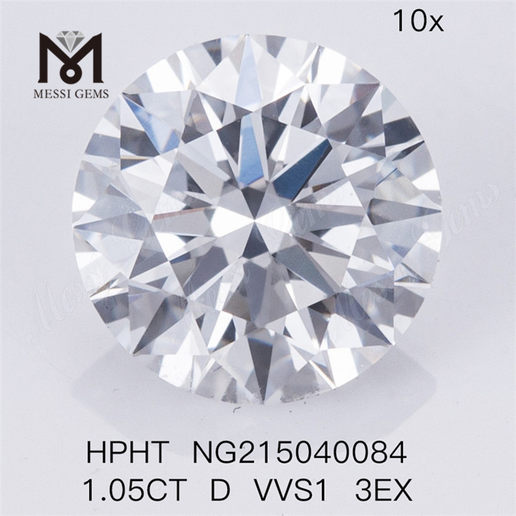 HPHT lab diamant 1.05CT D VVS1 3EX Lab dyrkede diamanter