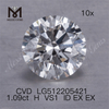 1.09ct H lab diamant vs løs cvd diamant fabrikspris