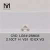 2.10CT H VS1 menneskeskabte diamanter RD løs lab diamant engrospris
