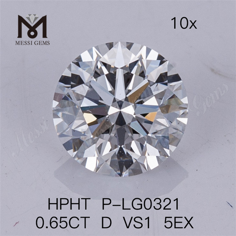 0.65CT HPHT lab diamant D VS1 5EX Lab dyrkede diamanter
