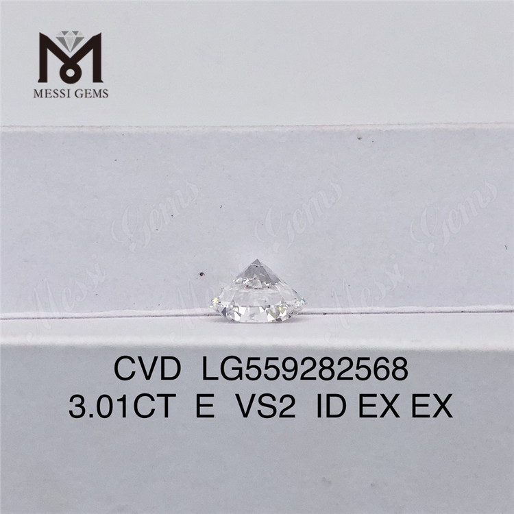 3.01CT E VS2 ID EX EX 3 karat laboratoriediamant pris CVD LG559282568