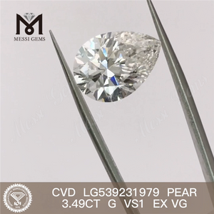 3,49CT lab diamant pris Pæreform G VS Lab Diamant engrospris