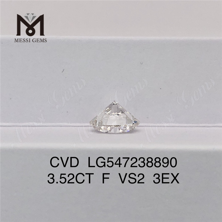 3.52ct F farve VS2 3EX syntetiske diamanter pris RD CVD diamant