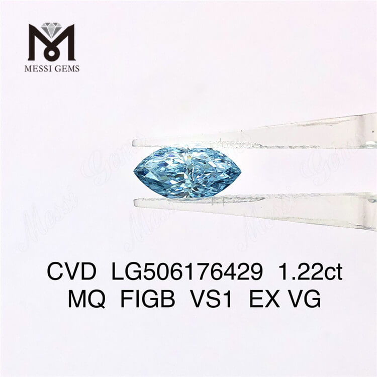 1,22 karat blå syntetiseret diamant VS1 IGI laboratoriediamant