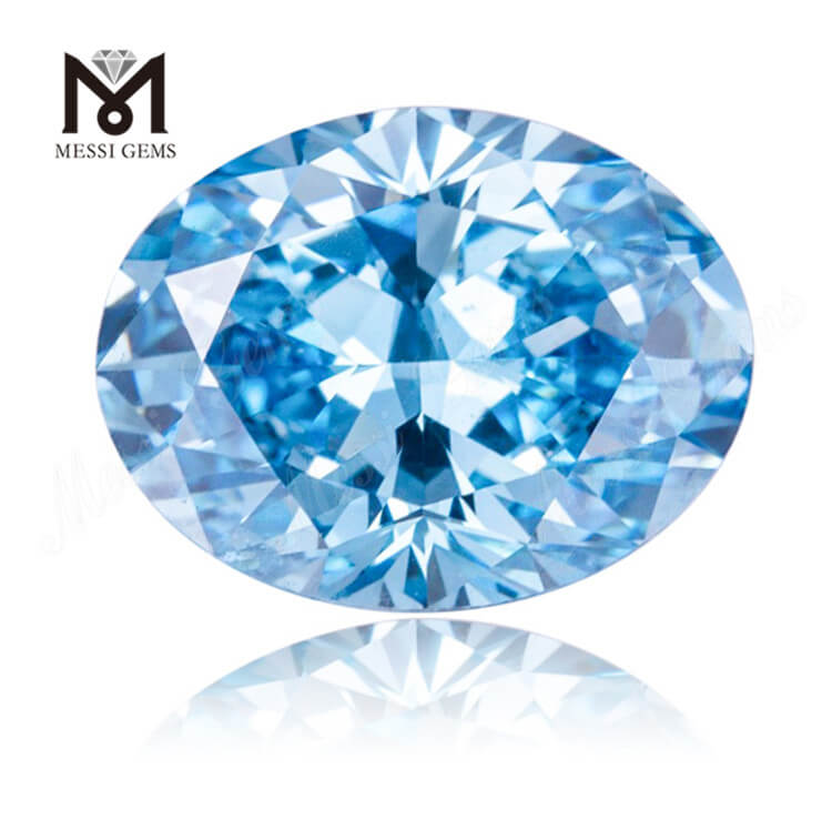 oval blå diamant