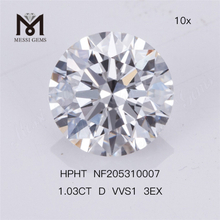 engrospris 1,03ct D VVS1 RD billige menneskeskabte diamanter