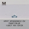 1.02CT OV FANCY BLUE VS1 engros laboratoriedyrket diamant HPHT NF303230012