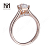 Simpel stil K Gold OVAL Lab Diamond 14 k Rose Gold Solitaire Ring