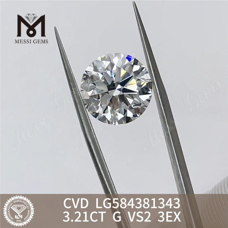 3.21CT G VS2 3EX CVD Lab Grown Diamonds LG584381343 Et etisk og miljøvenligt alternativ丨Messigems 
