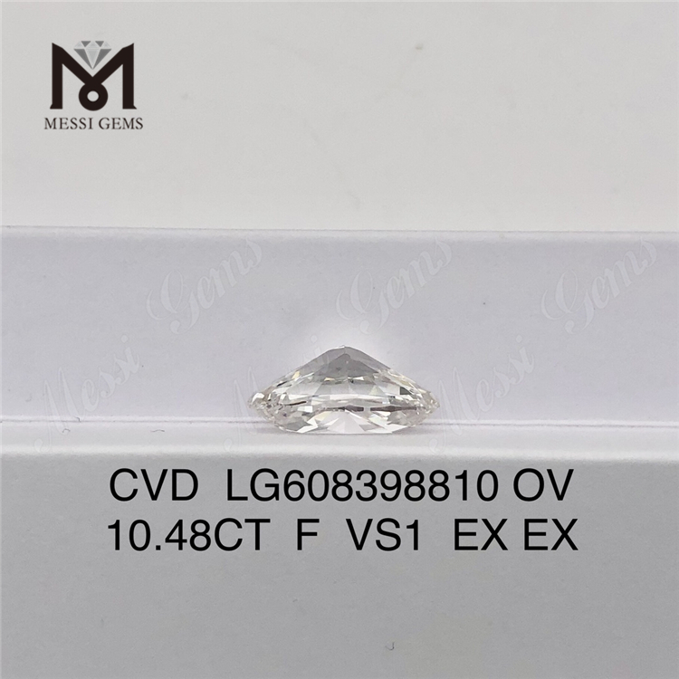 10.48CT OV F VS1 laboratoriedyrkede diamanter løse sten丨Messigems LG608398810 
