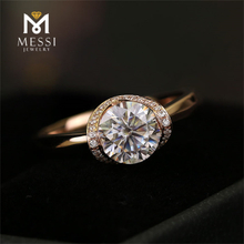 14K guld diamant forlovelsesring Brugerdefinerede smykker Guld Damemode Bedst sælgende 