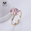 3kt Pink Lab Grown Diamond Gul Guld Solitaire Ring