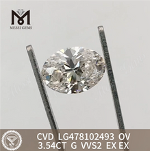 3.54CT G VVS2 OV laboratoriedyrket diamant CVD LG478102493 丨Messigems