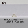 1.50CT D VVS2 3EX naturlige diamanter K2211170055 til salg Oplev udsøgte ædelstene丨Messigems