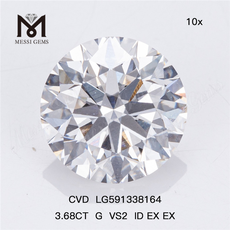 3.68CT G VS2 ID EX EX Bulk CVD-diamanter Låser op for profitmuligheder LG591338164丨Messigems