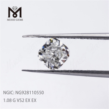 1.08CT EX EX Brilliant Cut G VS2 Hvid CVD diamant Syntetisk lab skabt diamantsten