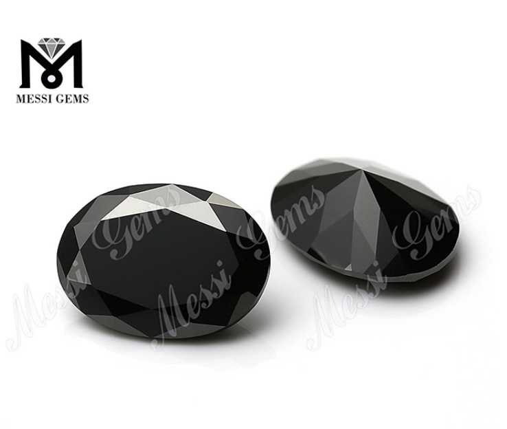 oval form sort moissanite 8x10mm løse moissanite sten fabrikspris perler på lager