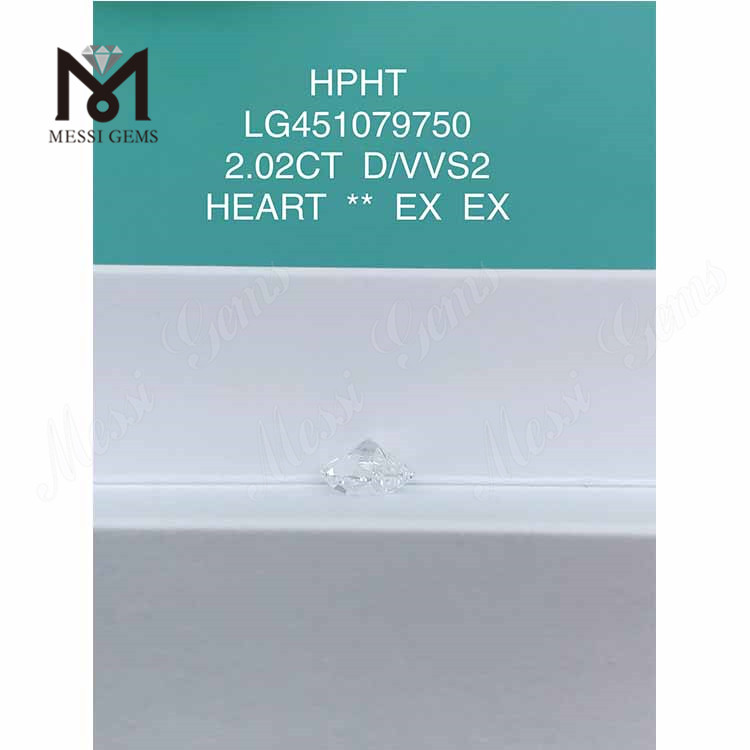 2,02 karat D VVS2 HEART BRILLIANT HTHP laboratoriediamanter