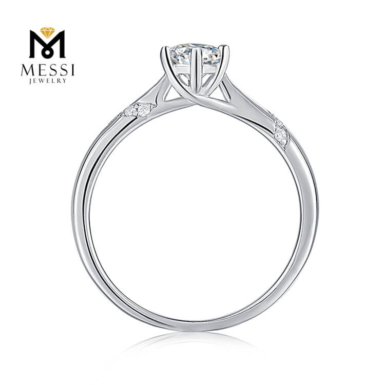 1 karat i hvidguld belagt mode ringe smykker kvinder 925 sterling sølv ring
