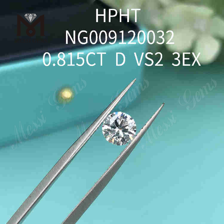 0,815carat D/VS2 runde laboratoriefremstillede diamanter pris 3EX