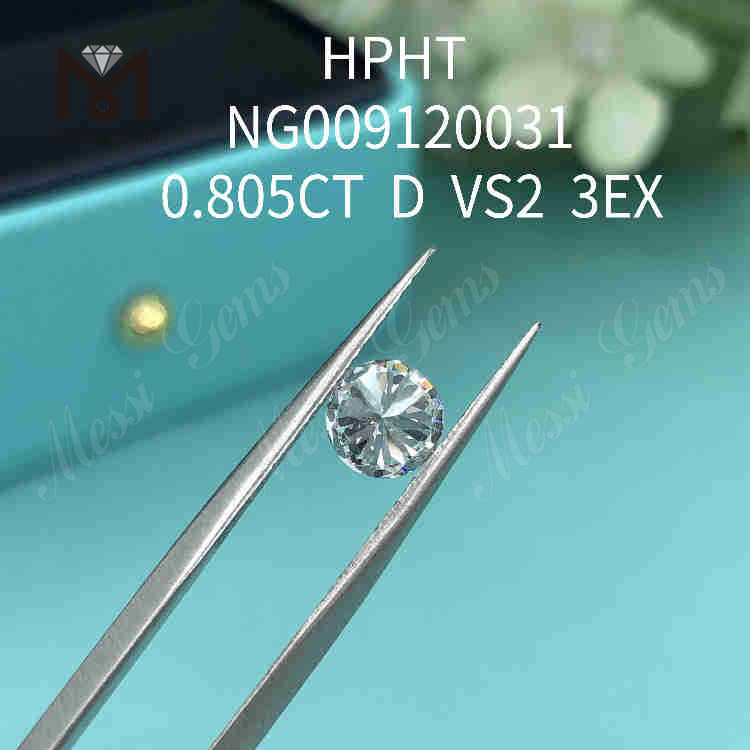 0,805 karat D/VS2 lavet diamanter 3EX