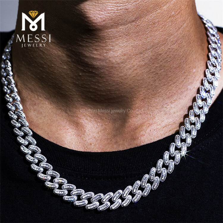 20 tommer til 24 tommer herre sølv billige cubanske link halskæde til salg