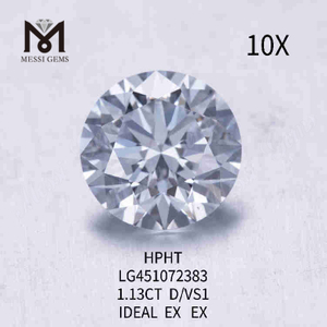 1.13ct D/VS1 RD løse laboratoriefremstillede diamanter IDEAL