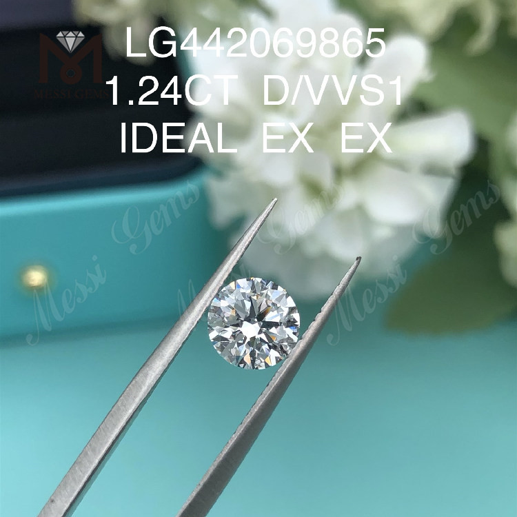 1,24 karat D VVS1 Rund Brilliant lab-dyrket diamantbutik