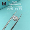 1,18 karat F VS2 rund BRILLIANT IDEAL Cut CVD lab lavet diamant pris