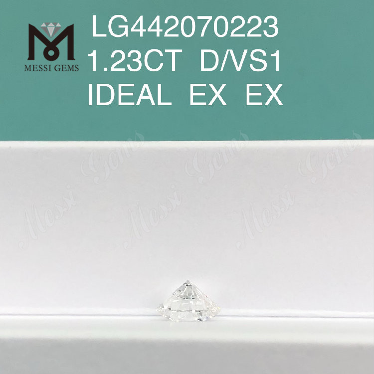 1,23 karat D VS1 rund BRILLIANT IDEAL Cut lab dyrket diamant IGI