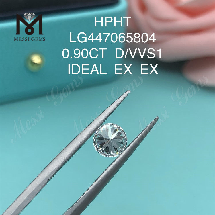 0,90 carat D Rund BRILLIANT IDEL Cut vvs1 lab skabt diamant
