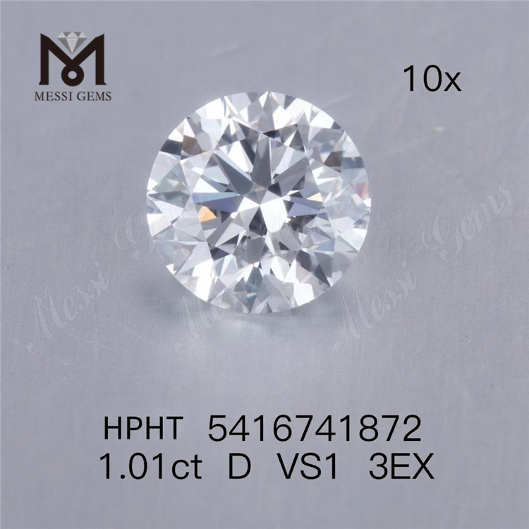 1.01ct rund hpht lab diamant engros D VS 3EX menneskeskabte diamant på tilbud