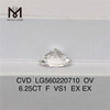6.25CT F VS1 EX EX CVD OV største kunstige diamant IGI engrospris