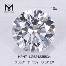 0,63CT D VS2 ID EX EX Lab diamanter HPHT lab diamant 