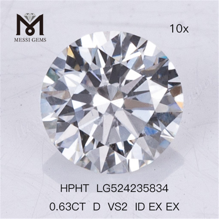 0,63CT D VS2 ID EX EX Lab diamanter HPHT lab diamant 