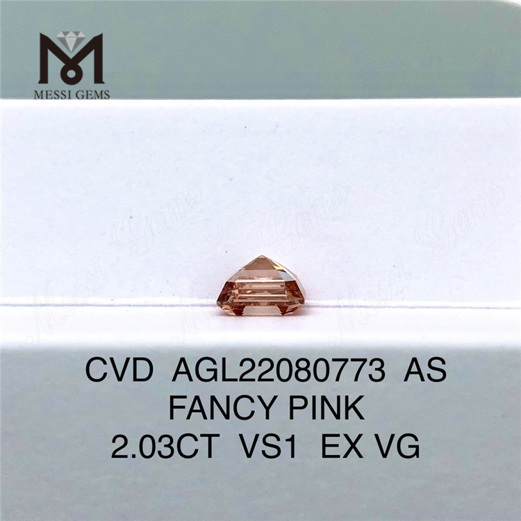 2.03CT CVD FANCY PINK VS1 EX VG AS laboratoriediamant AGL22080773